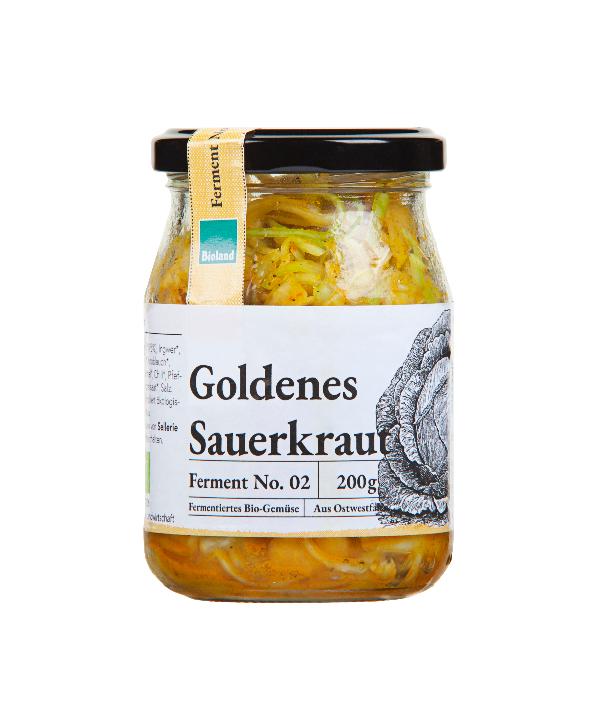 Produktfoto zu Goldenes Sauerkraut Ferment 200g Schnelles Grünzeug OWL