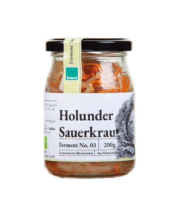 Produktfoto zu Holunder Sauerkraut Ferment 200g Schnelles Grünzeug OWL