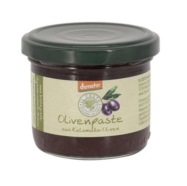 Produktfoto zu Olivenpaste schwarz aus Kalamataoliven 100g Il Cesto
