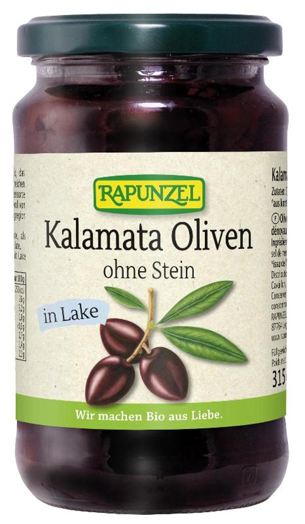 Produktfoto zu Oliven Kalamata ohne Stein in Lake 315g Rapunzel