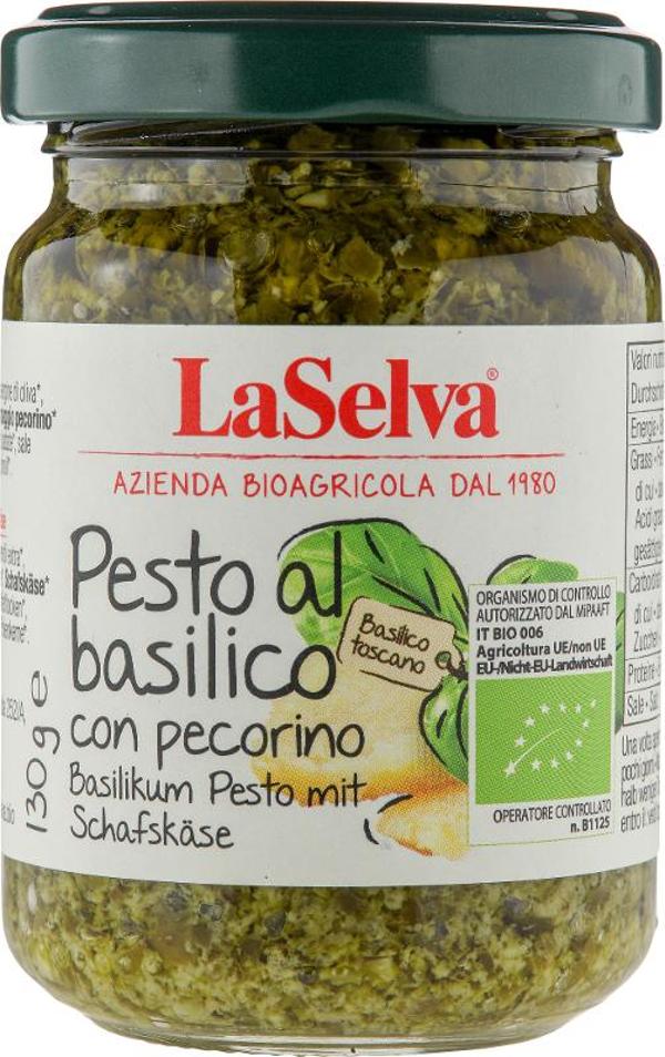 Produktfoto zu Pesto al basilico con pecorino 130g LaSelva