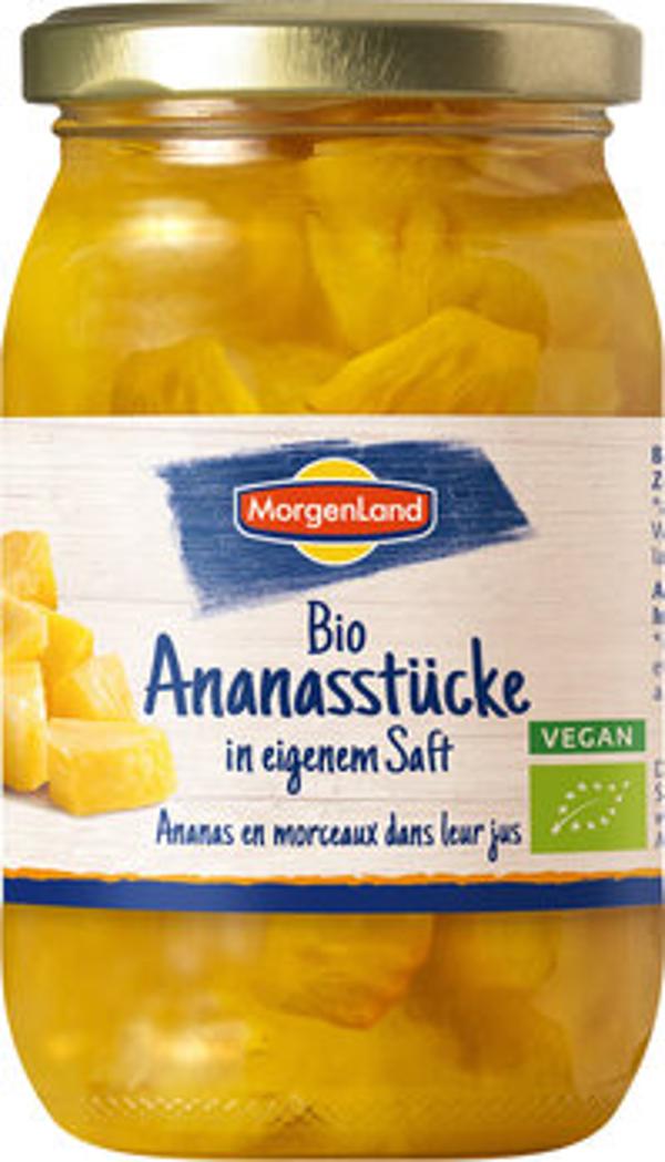 Produktfoto zu Ananas Stücke im eigenen Saft 350g Morgenland