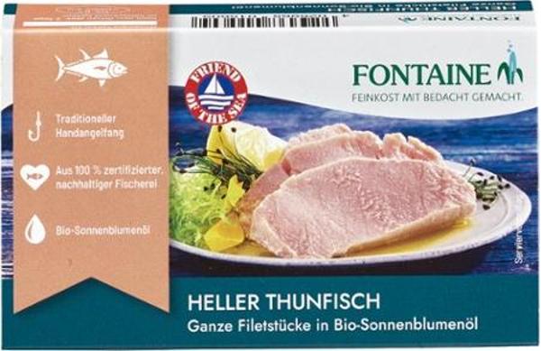 Produktfoto zu Thunfisch in Sonnenblumenöl 120g Fontaine