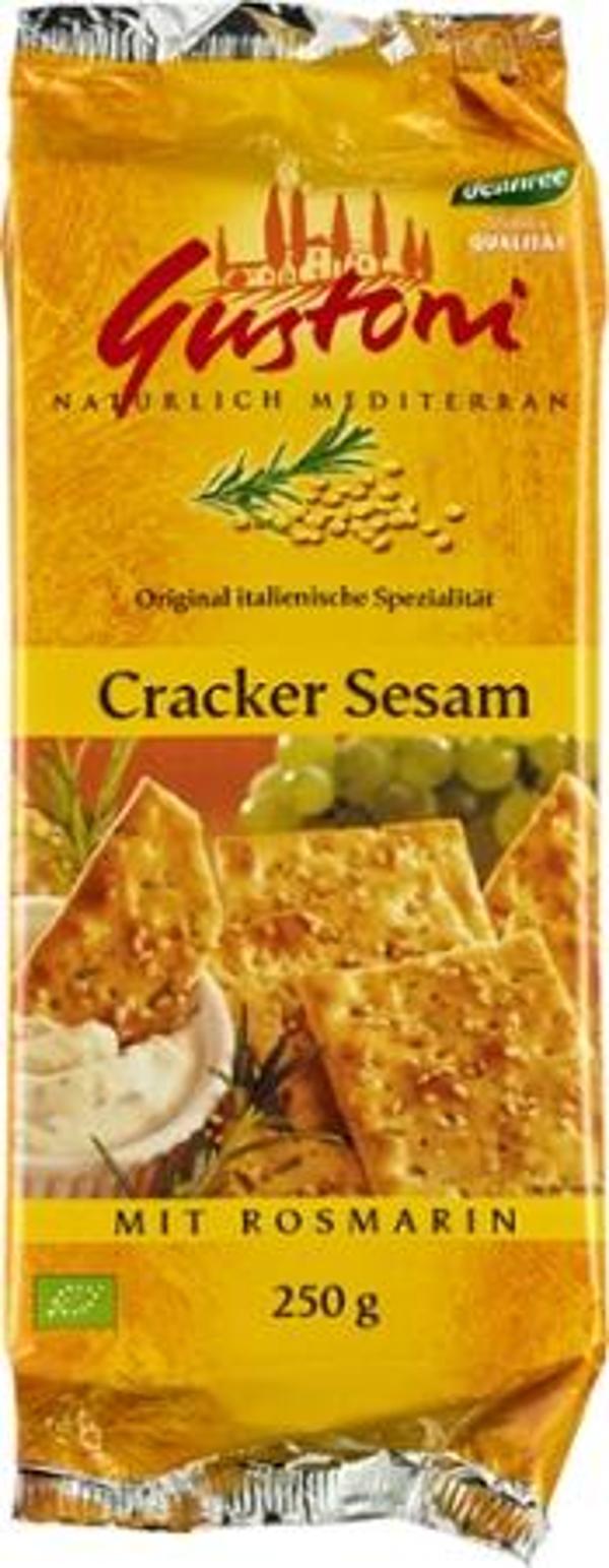 Produktfoto zu Cracker Sesam mit Rosmarin 250g Gustoni