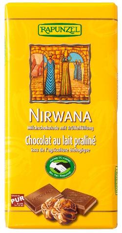 Nirwana Milchschokolade mit Praliné-Füllung 100g Rarunzel