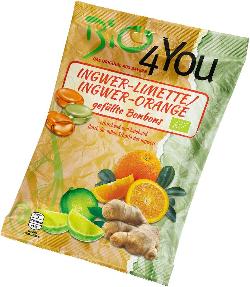 Bonbons Ingwer-Limette und Ingwer-Orange 75g Bio4you