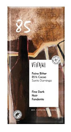 Schokolade Feine Bitter 85% 100g Vivani