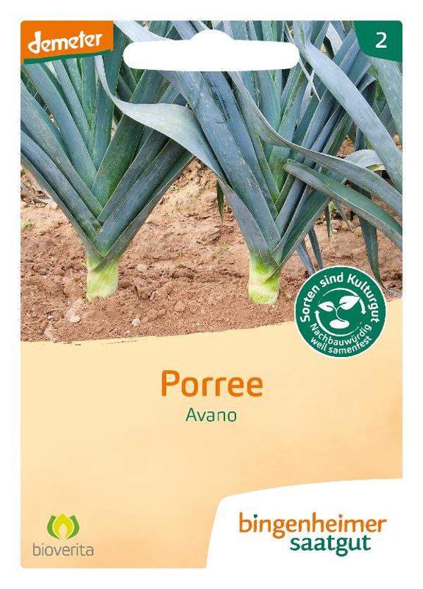 Produktfoto zu Saatgut Porree Blaugrün "Avano" 4g Bingenheimer Saatgut