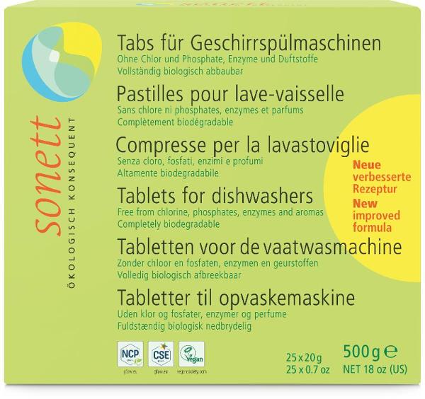 Produktfoto zu Tabs für Geschirrspülmaschinen 25x20g SONETT