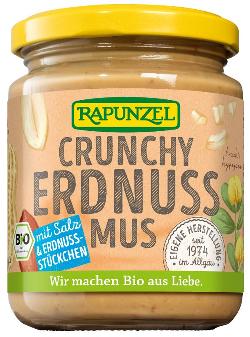 Erdnussmus Crunchy mit Salz 250g Rapunzel