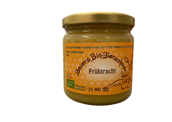Produktfoto zu Honig Frühtracht 500g Beuer's Bio-Bienenhonig