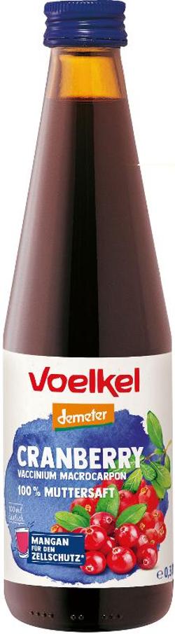 VPE Cranberry pur 100% Muttersaft 12x0,33 l Voelkel