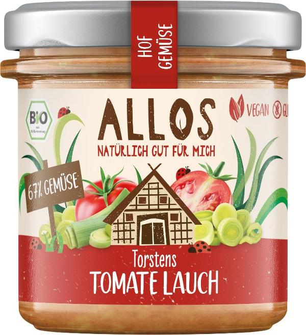 Produktfoto zu Brotaufstrich Hofgemüse "Torstens Tomate Lauch" 135g Allos