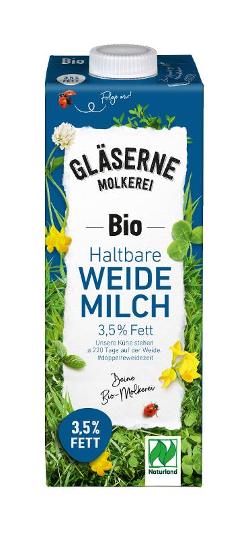 VPE H-Weidemilch 3,8 % 12x1l Gläserne Molkerei