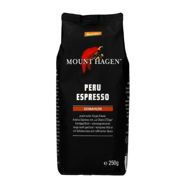 Produktfoto zu Espresso Peru gemahlen 250g Mount Hagen