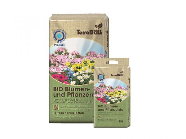 Produktfoto zu Bio Blumen- und Pflanzenerde torffrei 15l Terra Brill