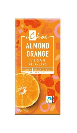 Schokolade Almond Orange 80g iChoc