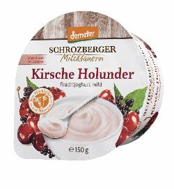 VPE Fruchtjoghurt Kirsche-Holunder 3,5% 6x150g Schrozberger Milchbauern