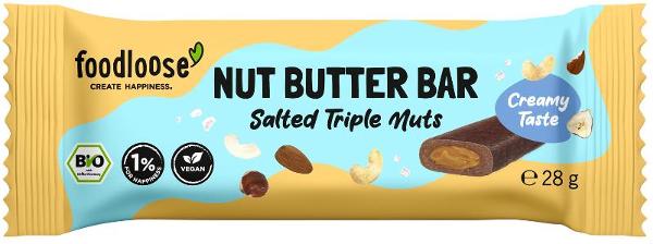 Produktfoto zu Nut Butter Bar Salted Triple Nuts 28g foodloose
