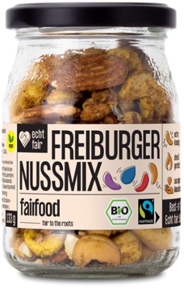 Produktfoto zu Freiburger Nuss-Mix im Pfandglas 133g Fairfood