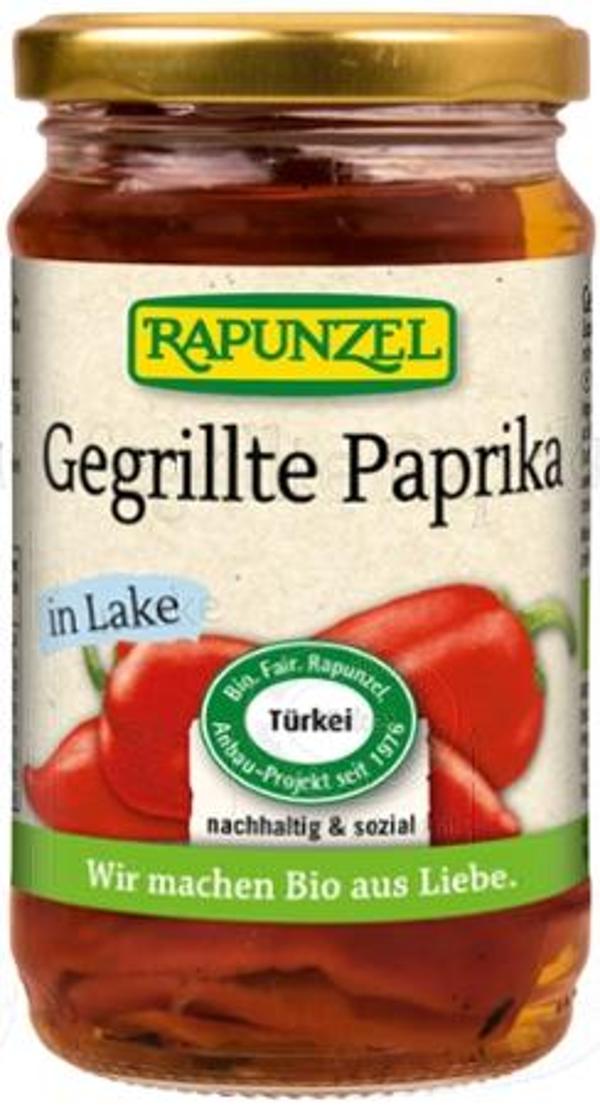 Produktfoto zu Paprika gegrillt rot in Lake 510g (200g Abtropfgewicht) Rapunzel