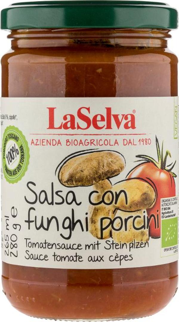 Produktfoto zu Salsa con funghi porcini (Tomatensauce mit Steinpilzen) 280g LaSelva