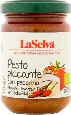 Pesto piccante (Pikantes Tomaten Pesto mit Schafskäse) 130g LaSelva