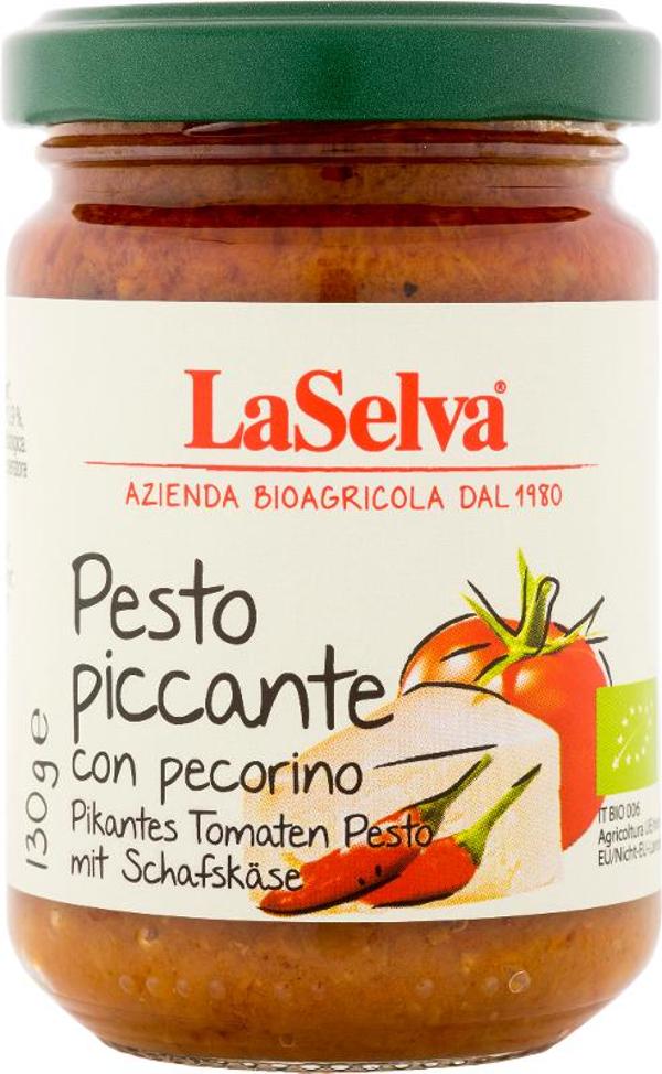 Produktfoto zu Pesto piccante (Pikantes Tomaten Pesto mit Schafskäse) 130g LaSelva