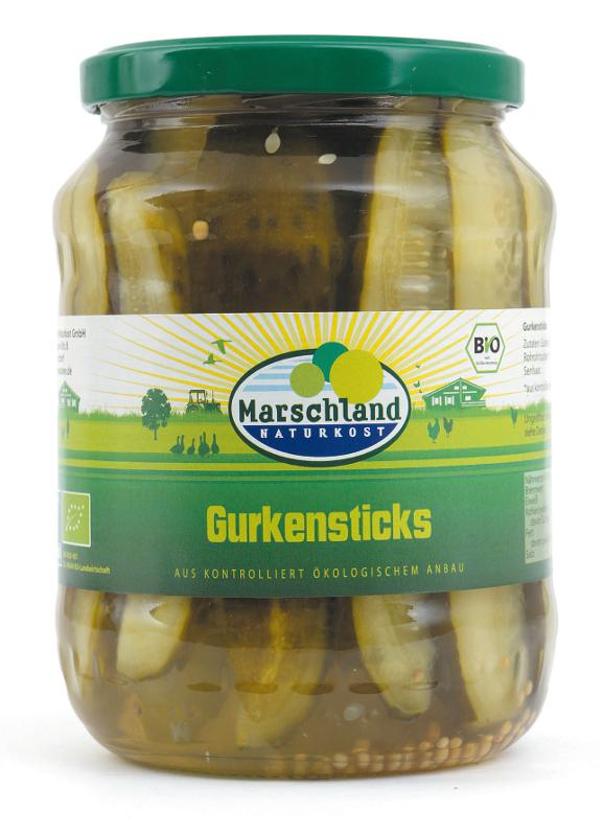 Produktfoto zu Gurkensticks 670ml Marschland Naturkost GmbH