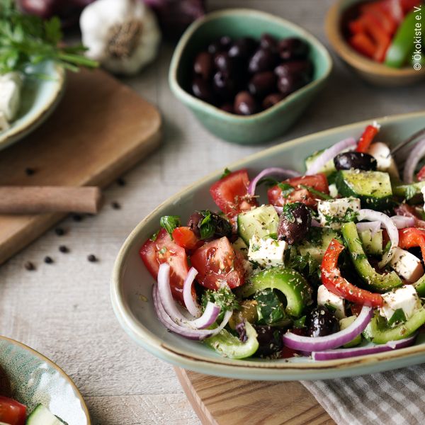 Rezept: Griechischer Bauernsalat (4 Portionen)