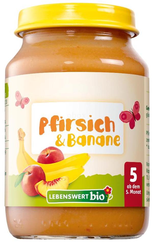 Produktfoto zu Babykost Pfirsich & Banane (6 Gläser)