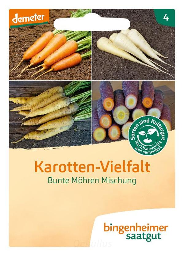 Produktfoto zu Bunte Möhren Vielfalt (4 Sorten) Saatgut