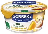 Bio Weidemilch Sahnekefir mild auf Mango-Vanille 10 % Fett 150g Becher