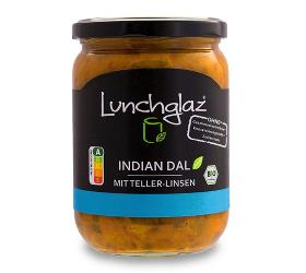 Bio Lunchglaz Indian Dal mit Teller-Linsen 500g