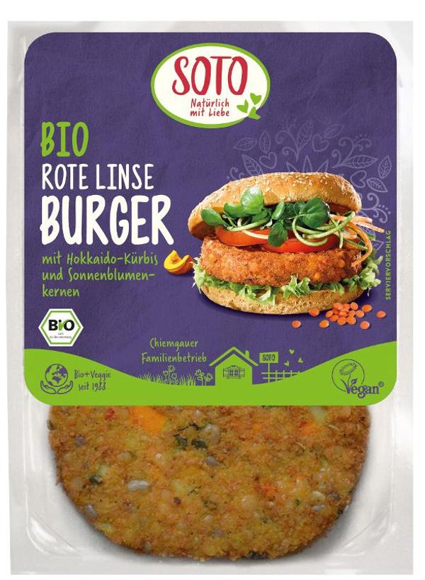 Produktfoto zu Burger Gemüse Rote Linse vegan 2 St.