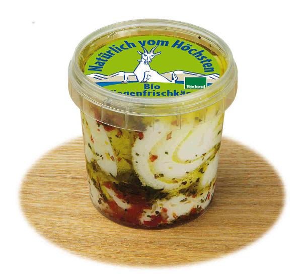 Produktfoto zu Ziegenfrischkäse Olive-Tomate