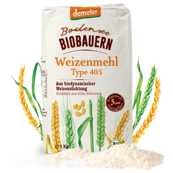 Produktfoto zu Weizenmehl Type 405 Demeter