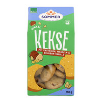 Dinkel Kekse mit Kastanie, Mandeln & Bourbon-Vanille, vegan