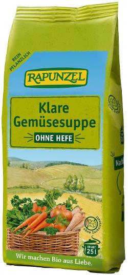 Klare Gemüsesuppe, ohne Hefe