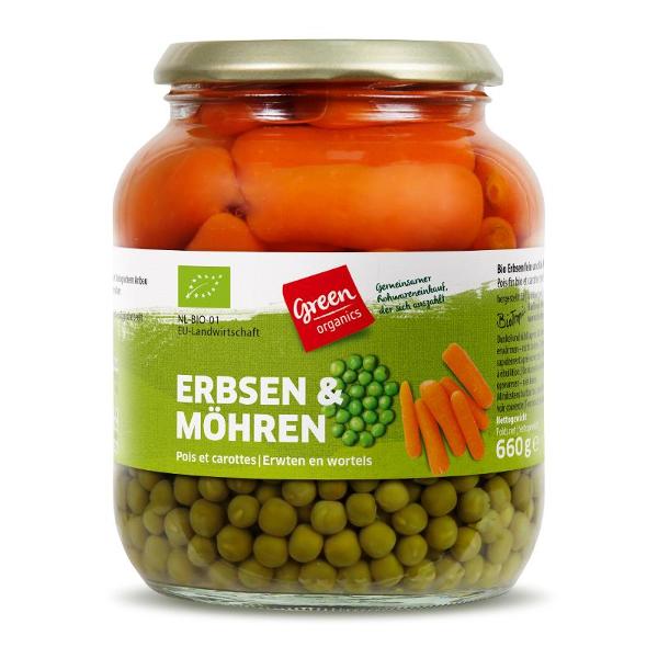 Produktfoto zu green Erbsen mit Möhren