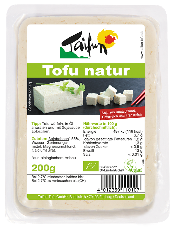 Produktfoto zu Tofu Natur Taifun 200g