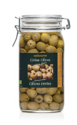 Grüne Oliven   ohne Stein, 1,5 kg