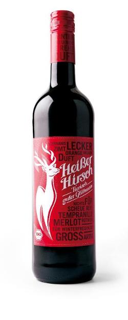 Heißer Hirsch Glühwein rot