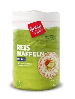 green Reiswaffeln mit Salz