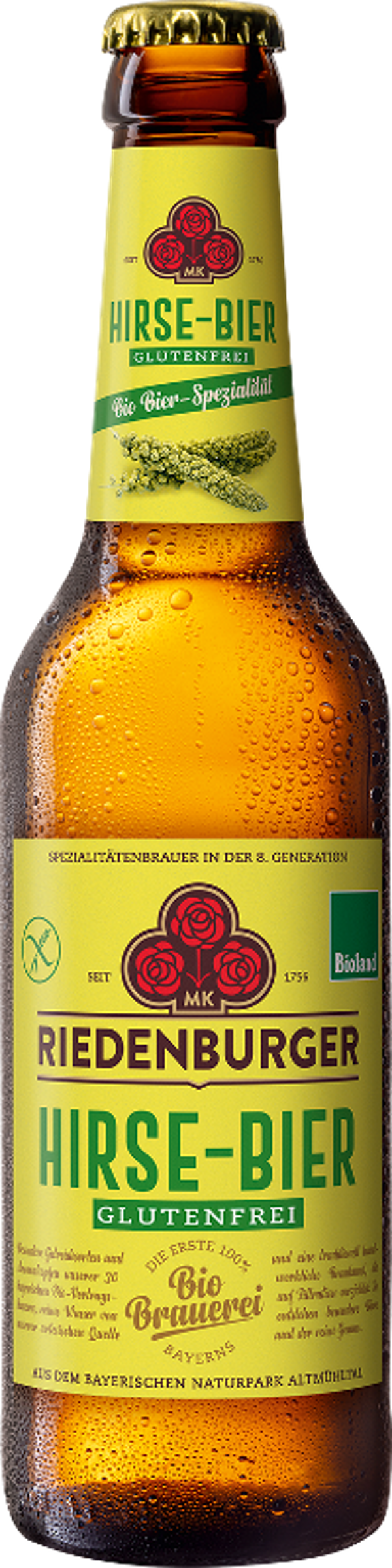 Produktfoto zu Riedenburger Hirse Bier gf