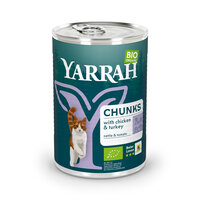 Yarrah Bio Katze Dose Bröckchen getreidefrei Huhn & Truthahn
